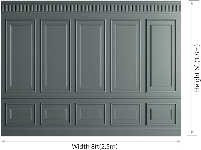 AOFOTO Vintage Room Inside Backdrop Classic French Frame Dark Grey Walls Photo Background for Wedding Bridal Shower Party Banner Home Headboard Decor Wall Photo Studio Booth Props 8x6ft