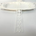 5 Yard Floral Lace Ribbon, Delicate Daisy Lace Trim for Wedding Dresses, DIY Crafts, Clothing, and Curtain Embellishments(White)