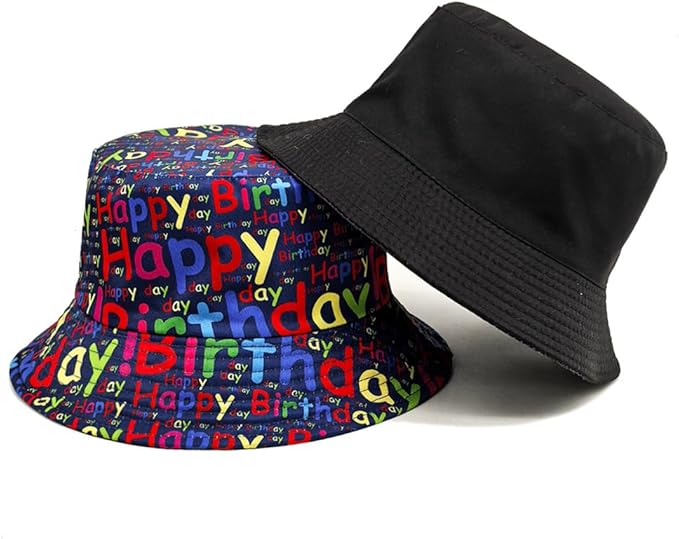 Malaxlx Bucket Hat Beach Sun Hat Fishing Hat for Women Men, Outdoor Travel Reversible Double Side Wear Fisherman Hat