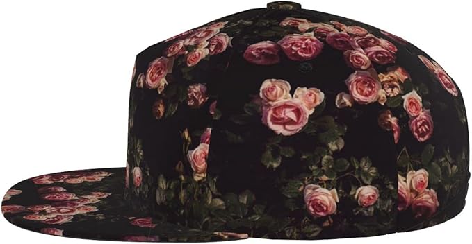 Rose Baseball Cap Adjustable Flower Baseball Caps Womens Hat Rose Flower Baseball Hats for Women Outdoor