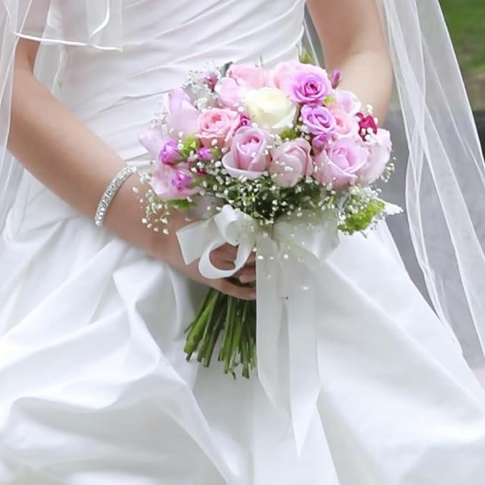 Double Face Off White Satin Ribbon 1-1/2 inch X 25 Yards Polyester Off White Ribbon for Gift Wrapping Very Suitable for Weddings Party Hair Bow Invitation Decorations and More