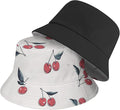 Bucket Hat for Women Men Unisex Sun Cap Packable Outdoor Fisherman Hat Headwear,Reversible Double-Side-Wear