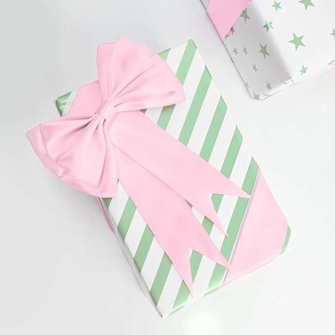 Double Face Lt.Pink Satin Ribbon 1-1/2 inch X 50 Yards Polyester Lt.Pink Ribbon for Gift Wrapping Very Suitable for Weddings Party Hair Bow Invitation Decorations and More