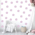 Daisy Flowers Wall Stickers – 180 Pcs Peel & Stick Removable Waterproof Vinyl Floral Wall Art Decals for Bedroom, Nursery & Playroom | A Simple Peel Brings Cheerful Pastel Charm (Soft Purple)