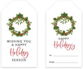 Andaz Press Christmas Holiday Season Classic Gift Tags, Happy Holidays to from and Wishing You A Happy Holiday Season, Christmas Wreath with Berries Design, Holiday Events, Parties, Favors, 60-Pack