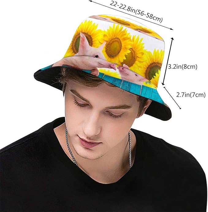 Bucket Hat Sun Beach Packable Fisherman Cap for Women Men Summer Outdoor Hiking
