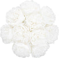 U'Artlines Artificial Peony Silk Flower with Stems 10pcs Real Look Vintage Peonies for Home Wedding Decoration(Pure White)