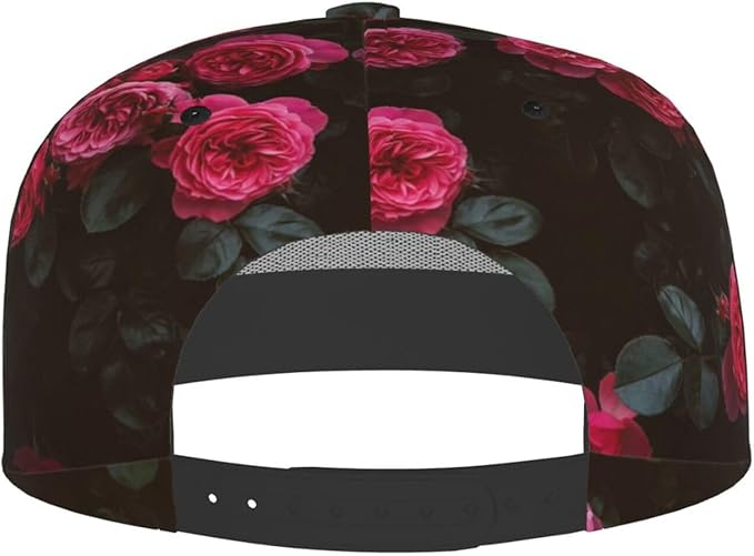 Rose Baseball Cap Adjustable Flower Baseball Caps Womens Hat Rose Flower Baseball Hats for Women Outdoor