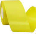 TONIFUL 2 In x 25 Yds Wide Light Yellow Satin Ribbon Solid Fabric Ribbons Roll for Crafts Chair Sash Valentine's Day Gift Wrapping Invitation Cards Floral Hair Bows Sewing Party Wedding Car Decoration