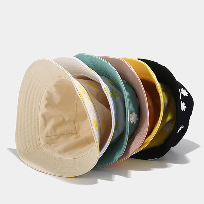 Mashiaoyi Unisex Print Double-Side-Wear Reversible Bucket Hat
