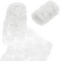 uxcell 2PCS Lace Trim Ribbon, 2.36 inch - 1 Yard 3D Rose Floral Embroidery Ribbons Edge Trimming for Sewing, Wedding Dress, DIY Crafts, Decoration Accessories, White