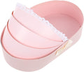 KOMBIUDA Valentine Day Bouquet Packaging Box Pink Floral Cradle Shape Box Half-open Design for Flower Arrangements Shower Anniversary Wedding