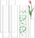 6 Pack Glass Cylinder Vases 16 Inch Tall Clear Flower Vase for Centerpieces, Hurricane Floating Candle Holder Wedding Decorations, Floral Vase Bulk for Table Shelf Party Home Deco (16 x 3.35 Inch)