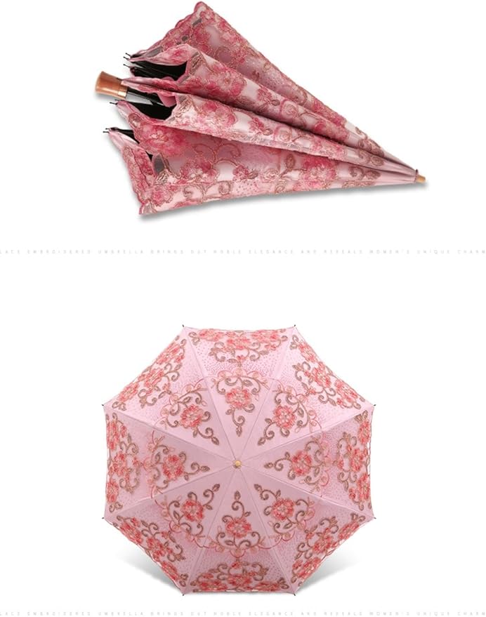 Honeystore Flower Lace Parasols for Wedding Party Lace Bridal Umbrella