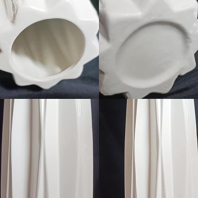 White Floor Ceramic Vase 28 Inches Tall Flower Holder Decorative Large Vases for Table Centerpieces Shelf Home Decor Living Room Branches Sky-Dried Flower Arrangement Simple Decorative