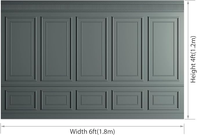 AOFOTO Vintage Room Inside Backdrop Classic French Frame Dark Grey Walls Photo Background for Wedding Bridal Shower Party Banner Home Headboard Decor Wall Photo Studio Booth Props 6x4ft