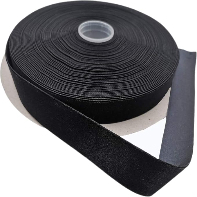 Nylon Velvet Ribbon Single Faced,1 Inch X 25Yards Spool (Black)
