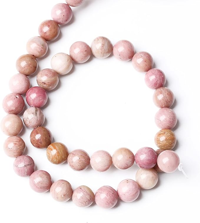 8MM 45PCS Natural Stone Red Rhodochrosite Gemstone Crystal Beads for Jewelry Making DIY Bracelet Necklace Semi Precious Beads