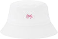 Fashion Embroidered Bucket Hat Cotton Summer Beach Sun Hat for Women Men Teen