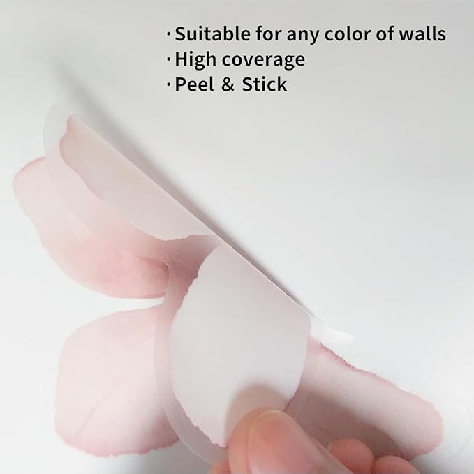 YouRfocus Daisy Watercolor Wall Decals | 68 PCS Boho Flower Stickers for Girls' Rooms, Playrooms, and Nurseries | Dual Layer Print for High Coverage | Removable Peel and Stick Wall Decor | 12 Sheets