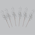 6 Picks Sliver Berry Twig Long Stems: Decorative Picks for Vases, Floral Arrangements, and Holiday Crafting (Silver)