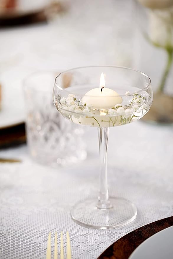 Bolsius Unscented 1.75" Floating Candles – Set of 160 White Floating Candles – Cute and Elegant Burning Candles – Candles with Nice and Smooth Flame – Party Accessories