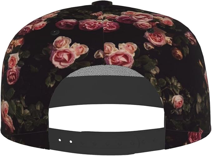 Rose Baseball Cap Adjustable Flower Baseball Caps Womens Hat Rose Flower Baseball Hats for Women Outdoor