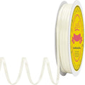 Double Face Ivory Satin Thin Ribbon 1/8 inch X 100 Yards Polyester Ivory Ribbon for Gift Wrapping Very Suitable for Weddings Party Hair Bow Invitation Decorations and More