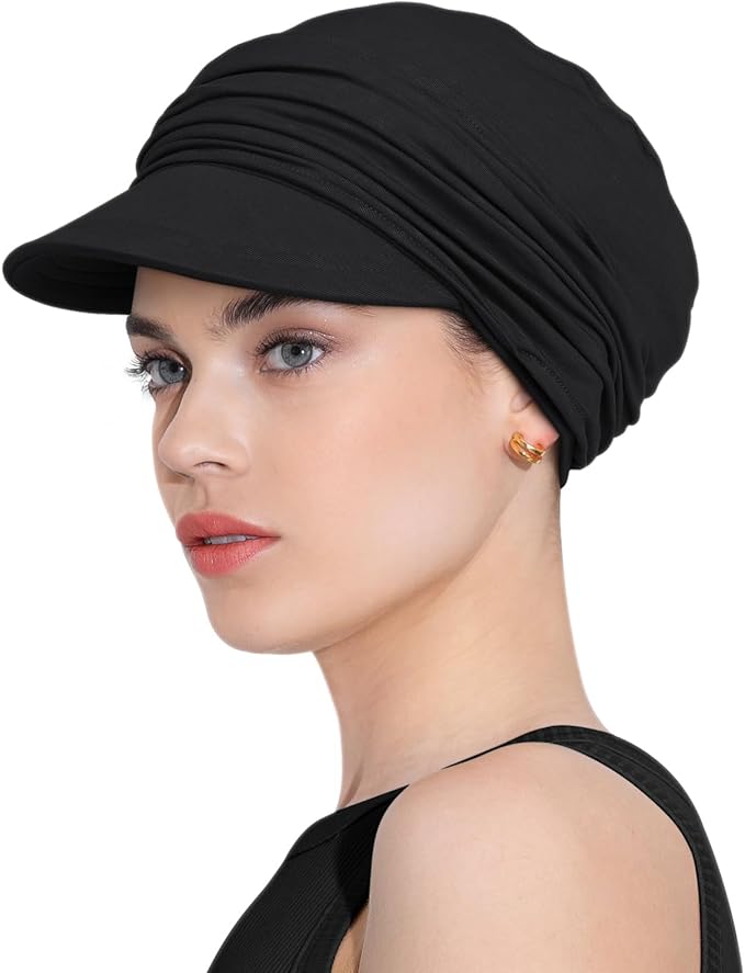 Chemo Headwear Viscose Newsboy Cap for Women Fall and Winter Hats