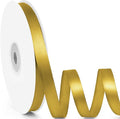 3/8" x 50 Yards Satin Ribbon - Gold Silk Ribbon with Spool - Ideal for Gift Wrapping, Floral Bouquets, Crafts, Wedding Party Decorations, Christmas and Sewing Projects