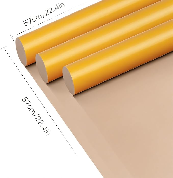 WRAPAHOLIC 20 Sheets Flower Wrapping Paper - 22.4 x 22.4 inch Ginger Color Water-Resistant Floral Bouquet Wrapping Paper, Florist Supplies Packaging for Wedding Birthday Gift DIY