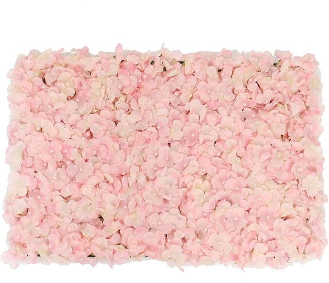 Efavormart 4 PCS Blush Silk Hydrangea Flower Mat Wall Wedding Event Decor for DIY Centerpieces Arrangements Party Home Decorations