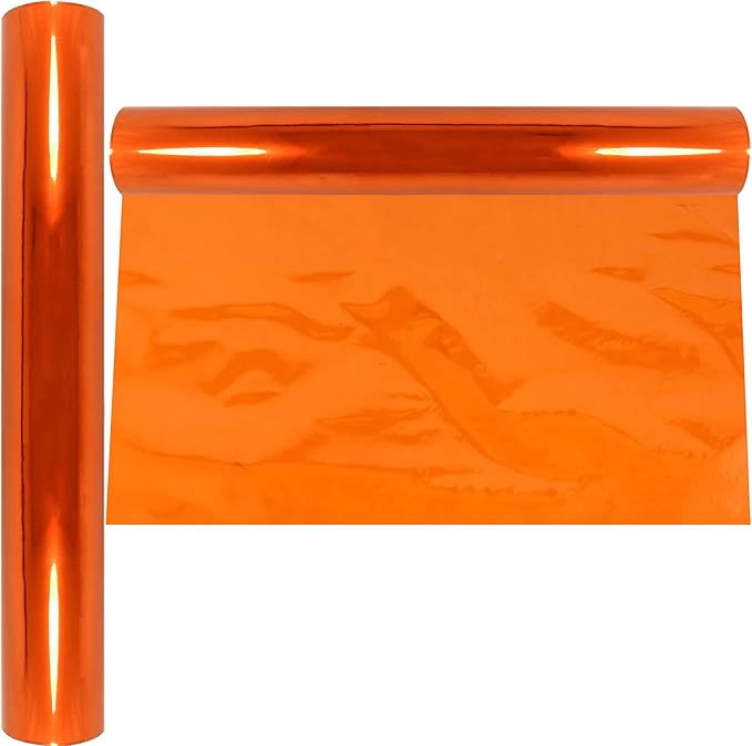 AnapoliZ Cellophane Wrap Roll Orange | 100’ Ft Long X 16” in. Wide | 2.3 Mil Thick Transparent Orange | Halloween Treats, Baskets, Cellophane Wrapping Paper | Colorful Cello, Halloween Decorations
