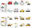 1000 Pcs Truck Car Stickers Bulk.Teacher Reward Stickers for Kids Classroom Boys Girls School,2 Roll 1 Inch Construction Pack Sticker Gift for Party Favors Book Water Bottles Phone Case Laptop