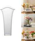 Clear Acrylic Hourglass Vase,Modern Transparent Decorative Centerpiece for Flowers,Non-Breakable Lightweight Plastic Bouquet Vase for Dining Table,Office,Bedroom,and Living Room Home Decor