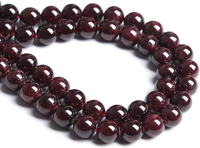 10MM 36PCS Natural Garnet Gemstone Loose Beads for Jewelry Making DIY Bracelet Crystal 1 Strand