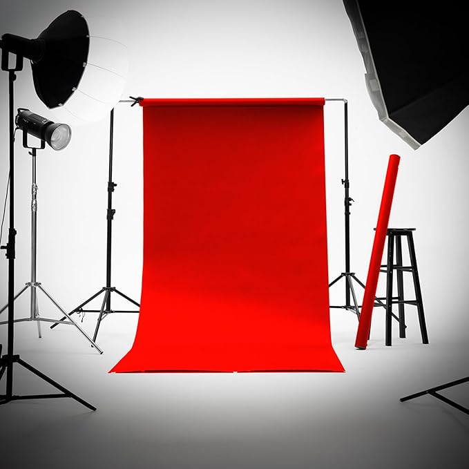 Kate Seamless Paper Backdrop Red Seamless Backdrop Paper Rolls (86''x32.8' Scarlet)