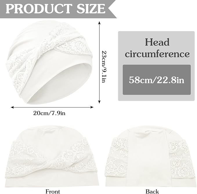 XYIYI Knot Chemo Headwear for Womens Cancer Patients, Stretchy Chemotherapy Headwraps Beanie Hats