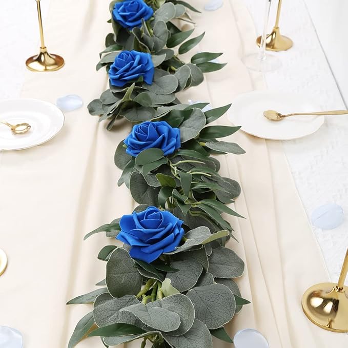 200pcs Royal Blue Artificial Foam Rose Flower Head, 3-Inch Blue Fake Flower Heads Stemless Flowers for DIY Crafts,Wedding Bouquets Party Baby Shower Home Decor (Royal Blue)