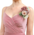 TINGE TIME Artificial Shoulder Corsages Flowers, Set of 2, Mother of The Bride Floral Corsage for Wedding Ceremony Anniversary Formal Dinner Party (Dusty Rose)