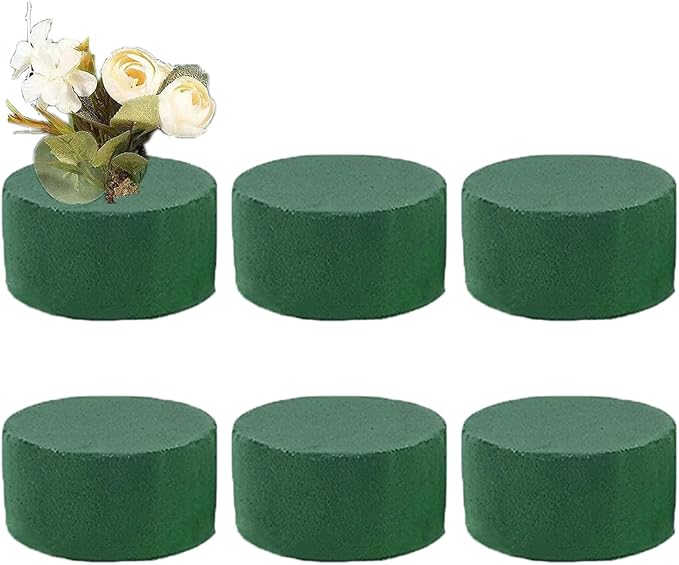 Gree Floral Foam Blocks - Round Green Foam Blocks for Artificials | Versatile Flowers Block for Fresh & Artificial Flower
