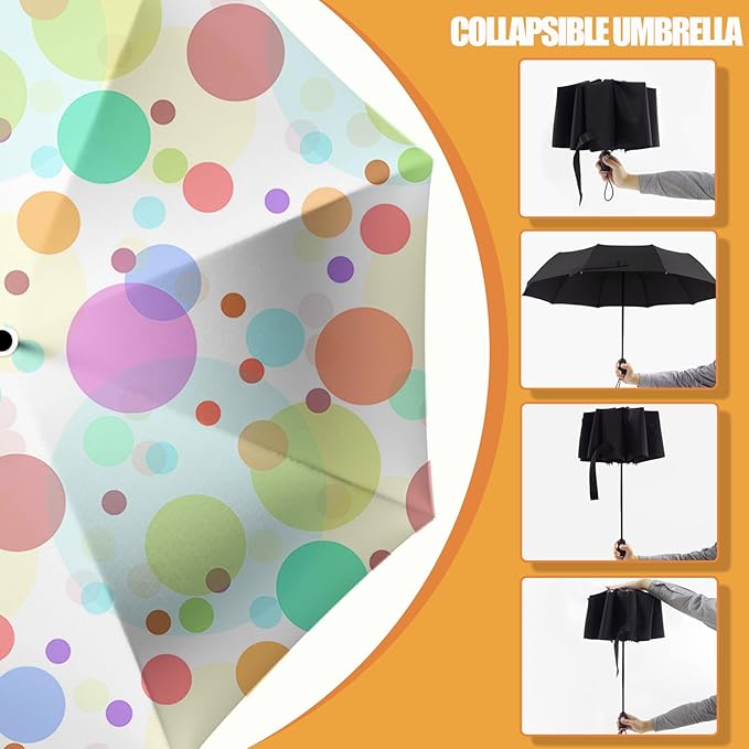 Small Compact Travel Automatic Folding Umbrella for Women, Portable Lightweight, Rain, Wind, UV Sun Shade