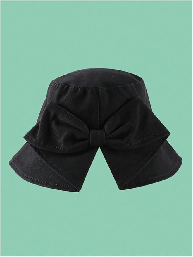 Verdusa Women's Bow Knot Wide Brim Bucket Hats Summer Outdoor Sun Hat