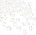 PATIKIL Glass Trumpet Flower Beads, 200 Pcs Gradient Flower Bead Charm for Jewelry Making DIY Craft, Bracelets, Earrings, Necklaces Decorations, AB White
