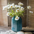 Artificial Flowers 6 Stems Poppy Silk Bouquet,for Wedding, Home, Party Decoration,Table Centerpiece Arrangement(White)