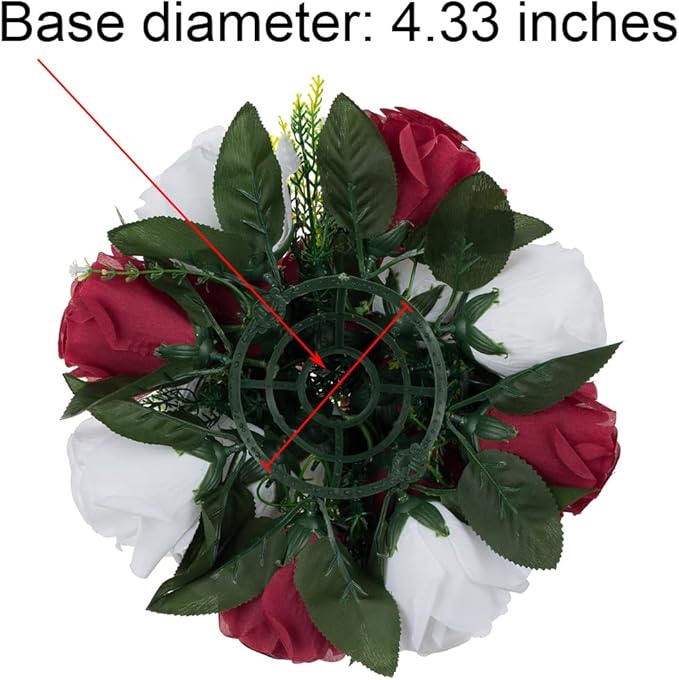 Flower Centerpieces for Wedding Tables: Wedding Table Decorations Burgundy & White Flower Balls Centerpieces for Engagement Cerebration Party Center Pieces 2 Packs