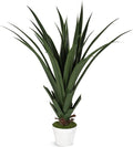 39.4 Inch Artificial Agave Plant, Realistic Faux Spiked Agave Tree with Lifelike Leaves and Moss in White Pot, Indoor Outdoor Floor Plant for Home Office Patio Porch Decor(1pack-3.2ft