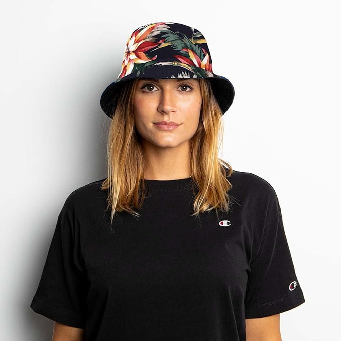 Malaxlx Bucket Hat Beach Sun Hat Fishing Hat for Women Men, Outdoor Travel Reversible Double Side Wear Fisherman Hat