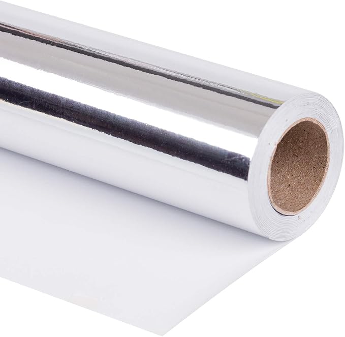 RUSPEPA Silver Wrapping Paper -30 inches x 32.8 feet - 81.5 Sq Ft - Large Siliver Gift Wrap Roll Solid Color Paper Perfect for Wedding,Birthday,Christmas,Baby Show