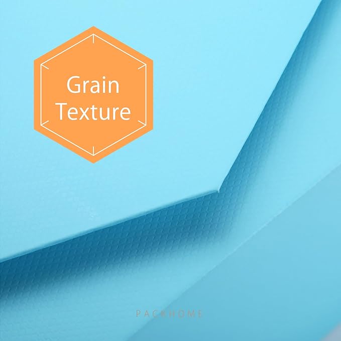 PACKHOME Gift Box 9x6.5x3.8 Inches, Rectangle Collapsible Box with Magnetic Lid for Gift Packaging (Matte Blue, Grain Texture)